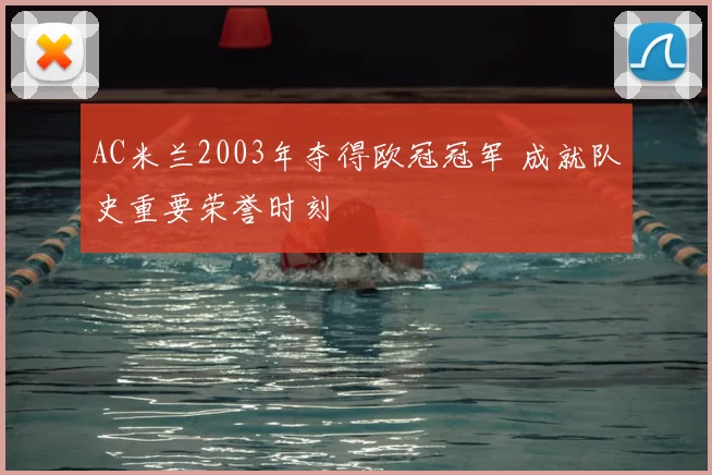AC米兰2003年夺得欧冠冠军 成就队史重要荣誉时刻